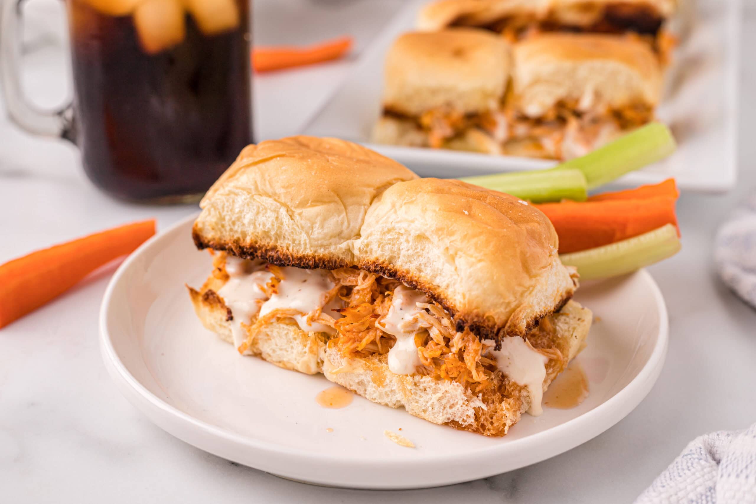 Crockpot Buffalo Chicken Sandwich | Made It. Ate It. Loved It.
