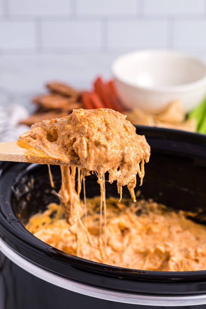 Crockpot Buffalo Chicken Dip (Easy Slow Cooker Recipe)