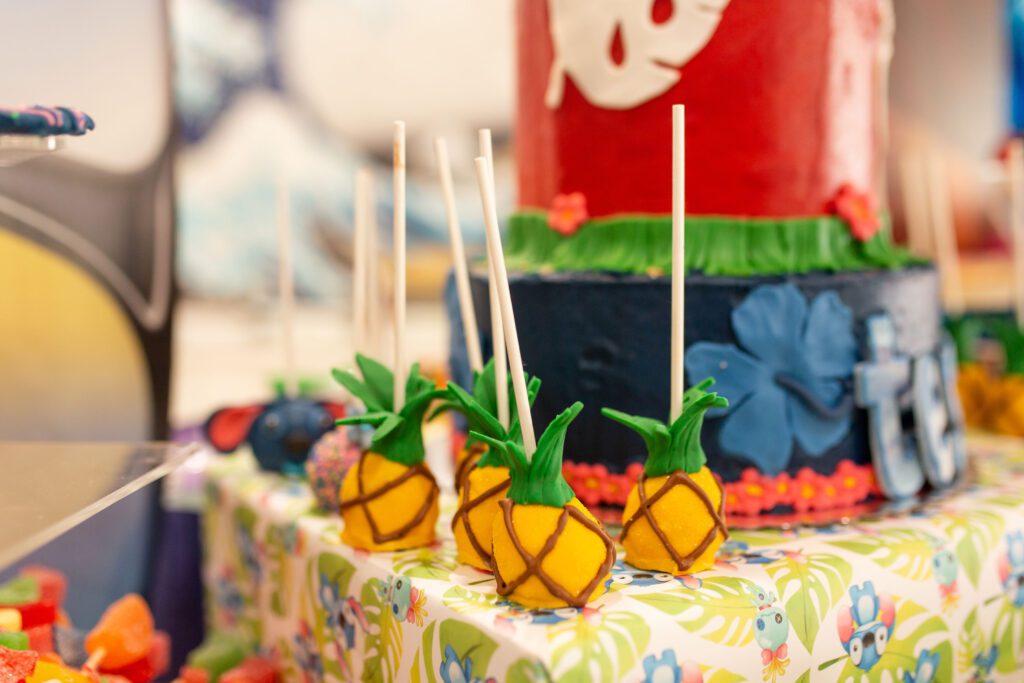 stitch birthday cake pops