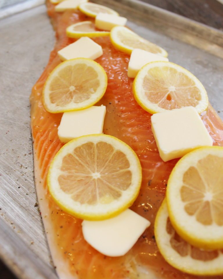 5 ingredient Lemon Curd Salmon