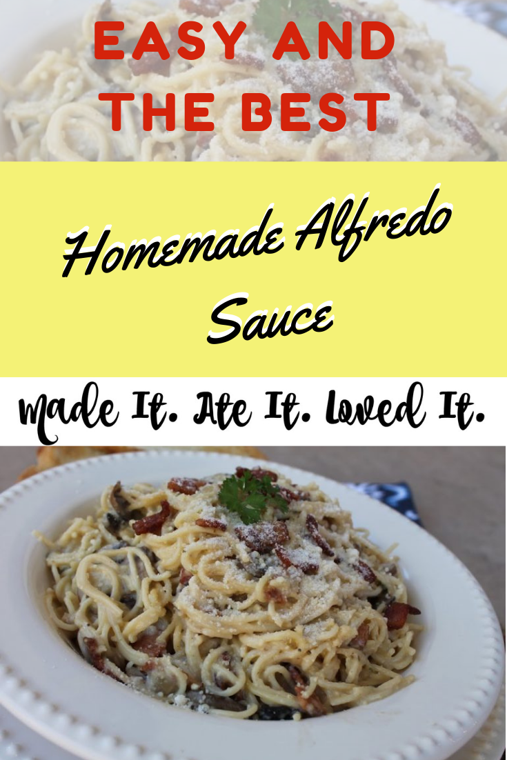 Making homemade alfredo is way easier than you think! It takes a few minutes and it a million times better than jarred stuff. #madeitateitlovedit 