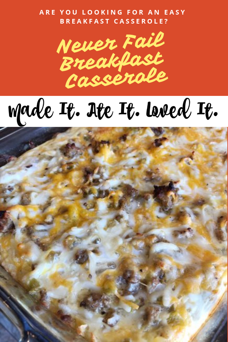 Are you looking for an Easy Breakfast Casserole? Here is my favorite easy sausage breakfast casserole. You can substitute the meat and make it a ham breakfast casserole, a bacon breakfast casserole, or whatever meat you would like. This is in my opinion my favorite breakfast casserole with hash browns. #madeitateitlovedit #breakfastrecipe #casserolerecipe 