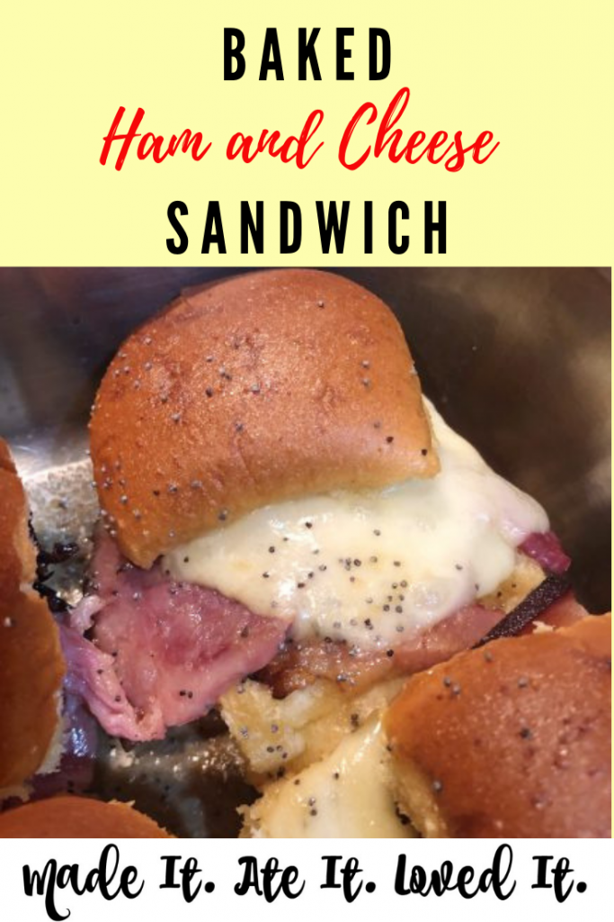 Baked Ham and Cheese Sandwich - Quick and easy recipe to throw together for lunch. #madeitateitlovedit #lunchrecipes #easymeals #feedthefam #foodkidslove