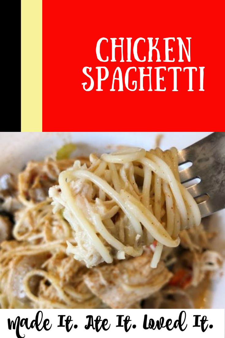 Chicken Spaghetti Easy Dinner Recipe Staples Made It Ate It Loved It