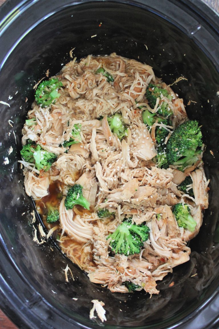 Slow Cooker Mongolian Chicken and Broccoli