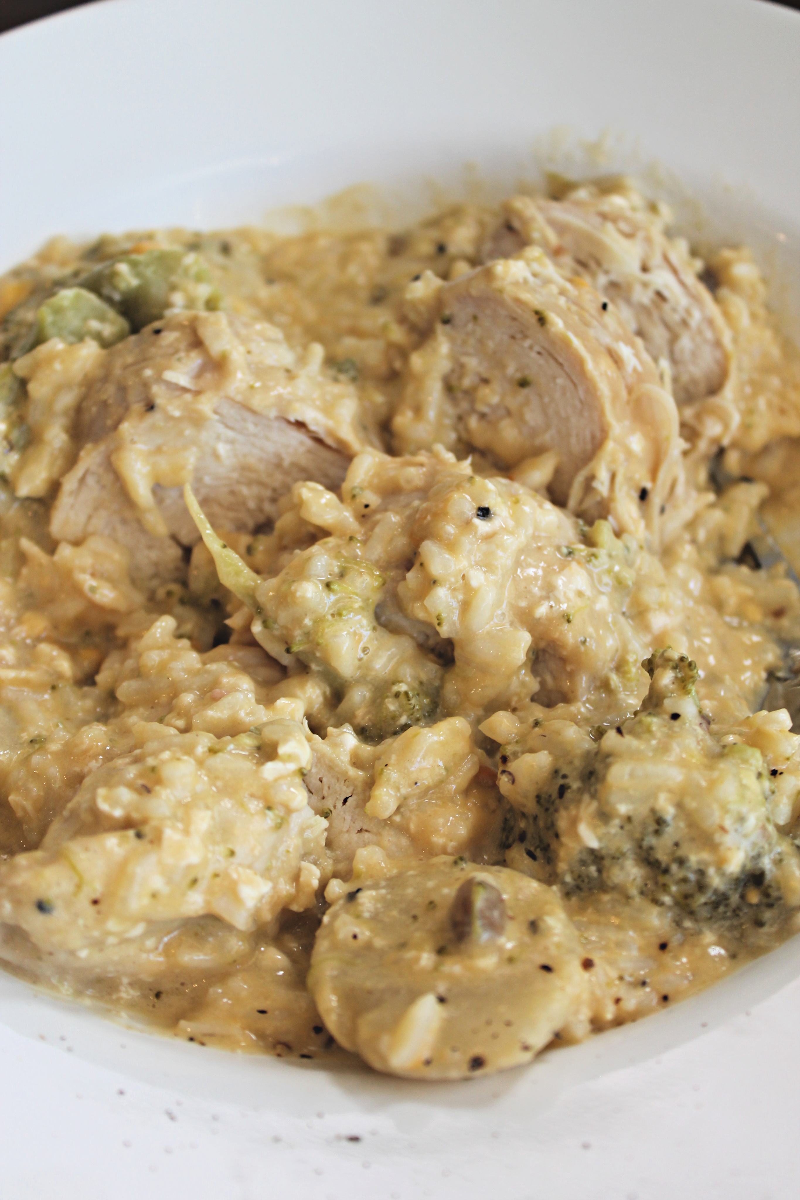 Crockpot Chicken, Broccoli and Rice