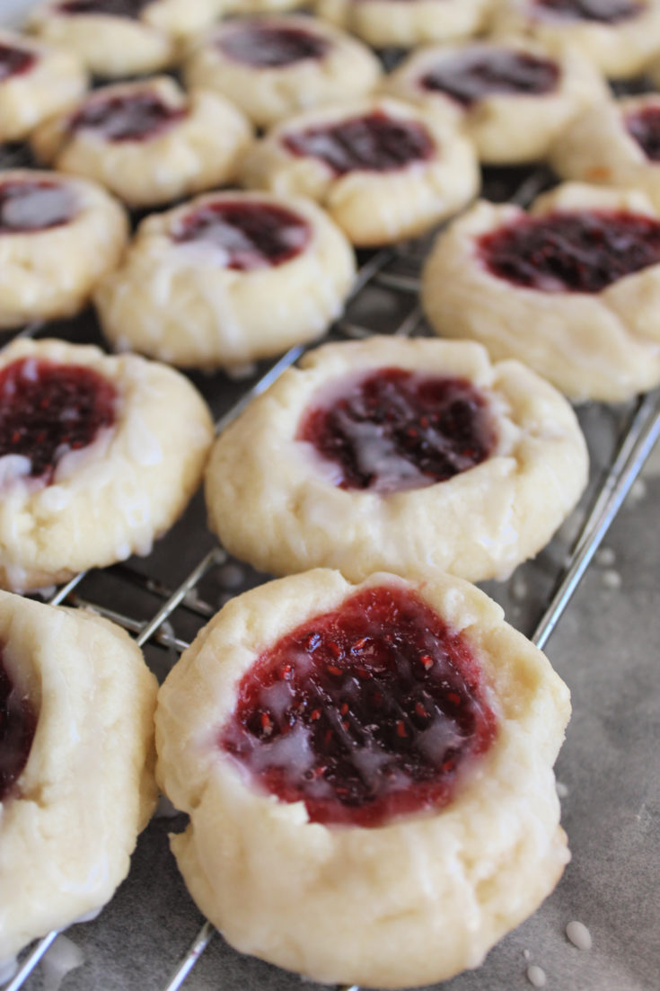 Raspberry & Almond Shortbread Thumbprint Cookies