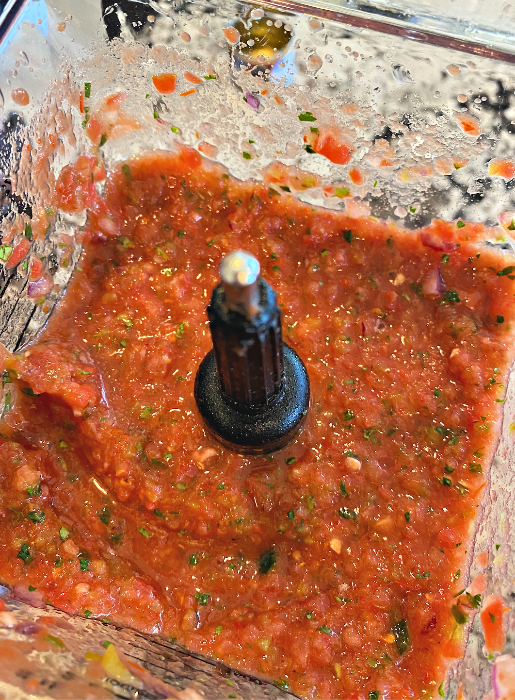 restaurant style salsa in a blender