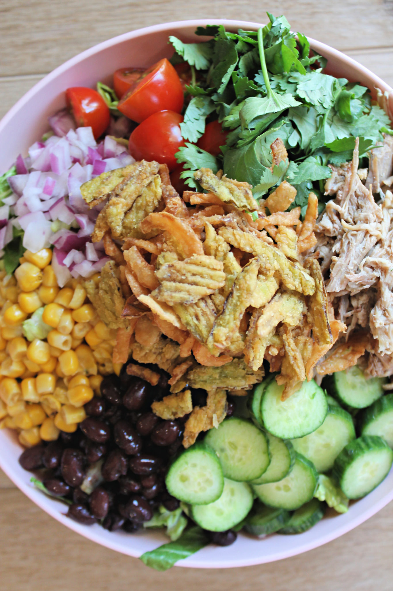 Loaded Chopped BBQ Pulled Pork Salad | Made It. Ate It. Loved It.