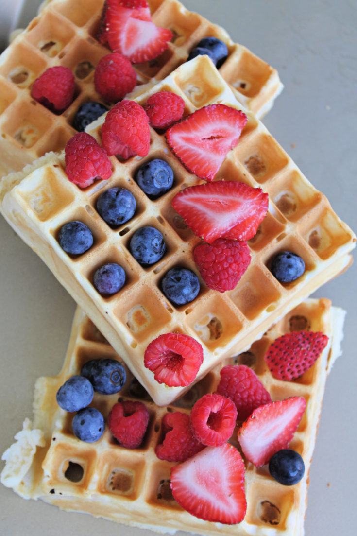 Homemade Waffles with Buttermilk Syrup