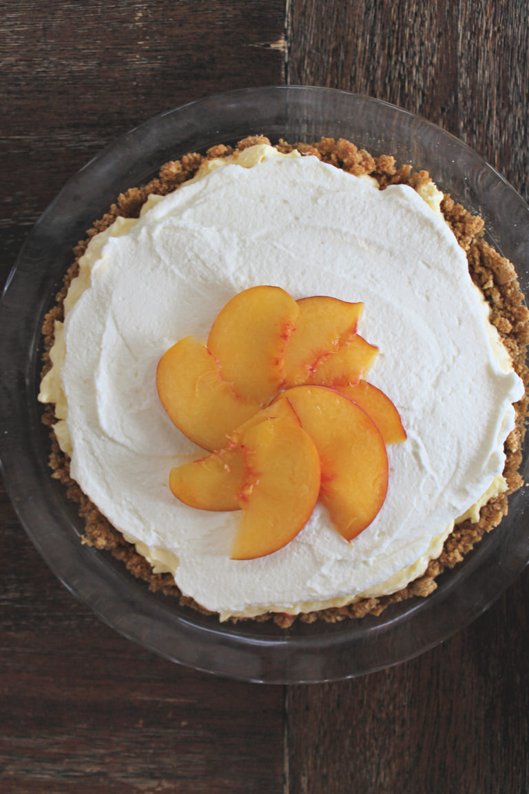 No Bake Peaches And Cream Pie Made It Ate It Loved It 0461