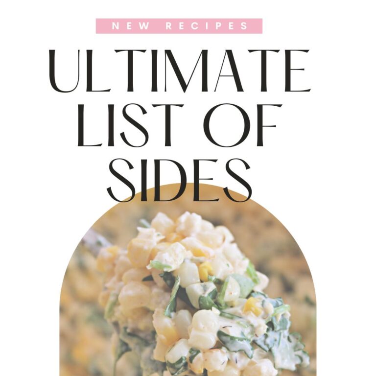The Ultimate List of Sides