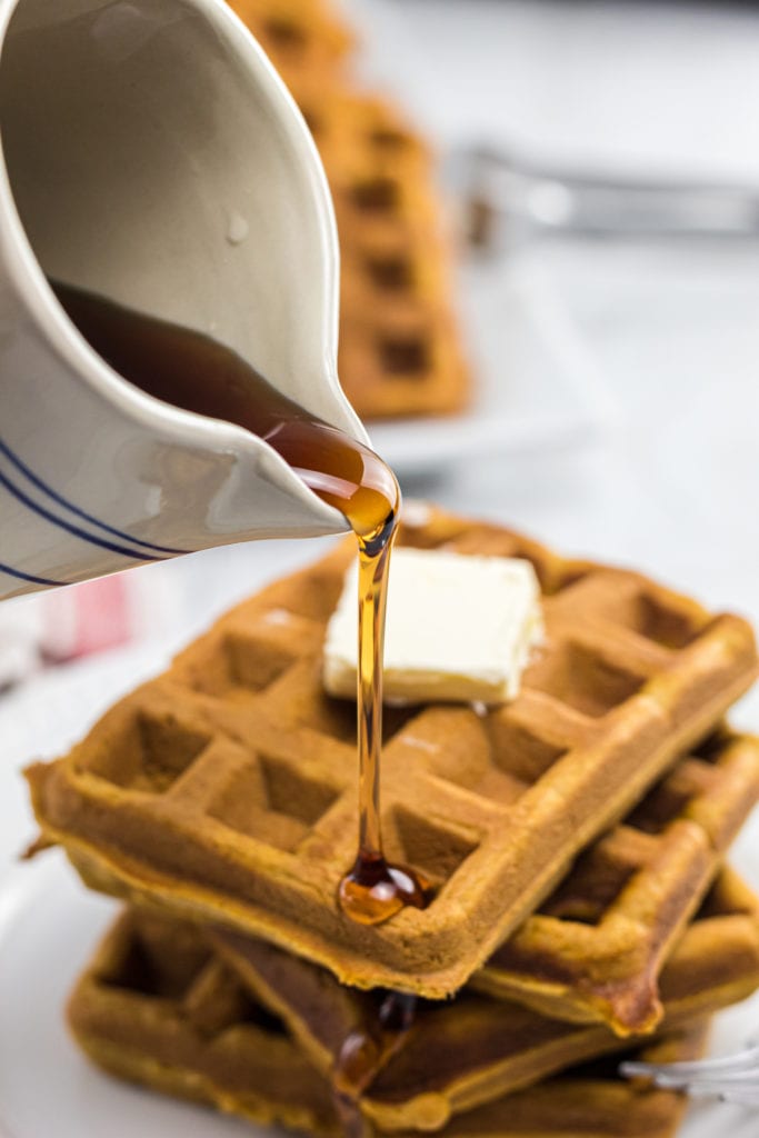 Here's how you can make cute and festive gingerbread waffles with