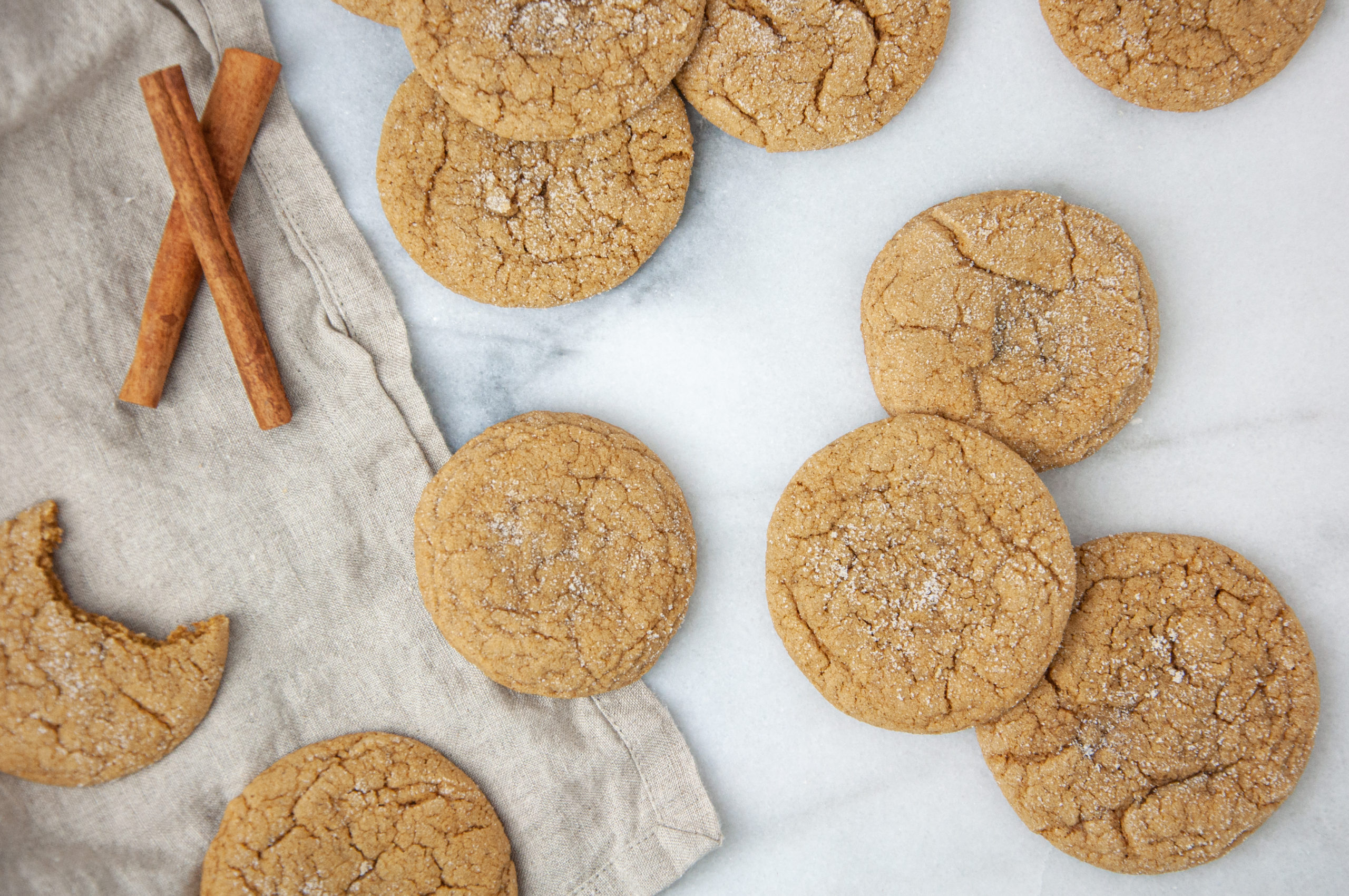 Soft Batch Apple Cider Gingersnap Cookies - Iowa Girl Eats