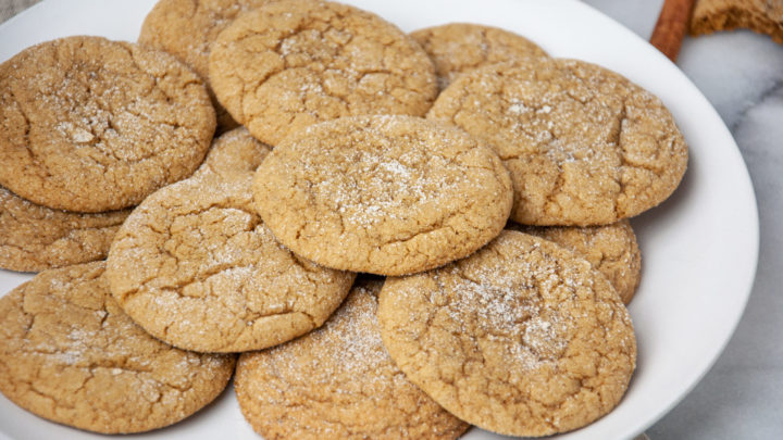 Soft Batch Apple Cider Gingersnap Cookies - Iowa Girl Eats