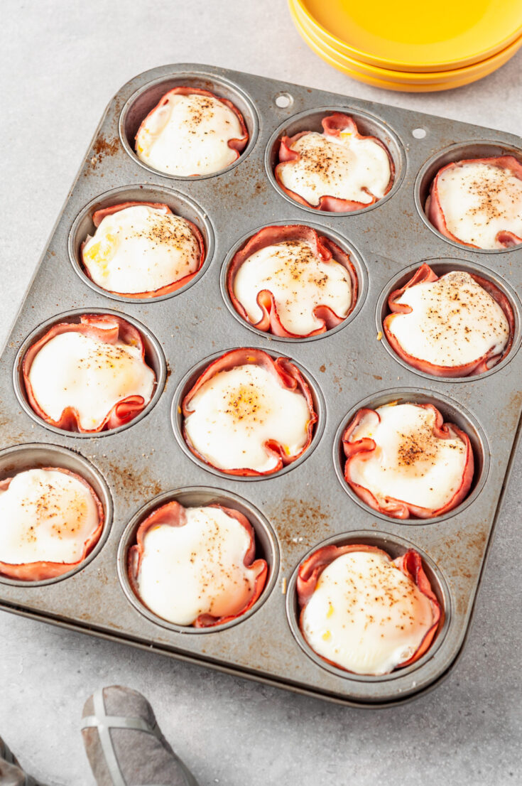 Ham and Egg Cups Baked
