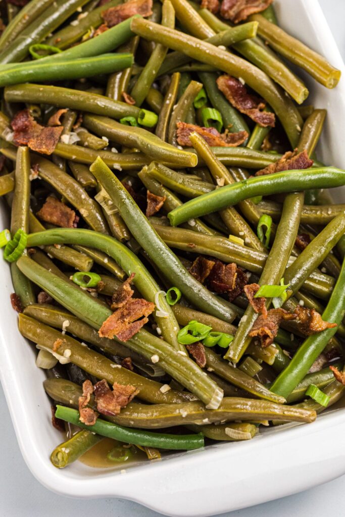 2022 Thanksgiving Menu- Loaded Bacon Green Beans