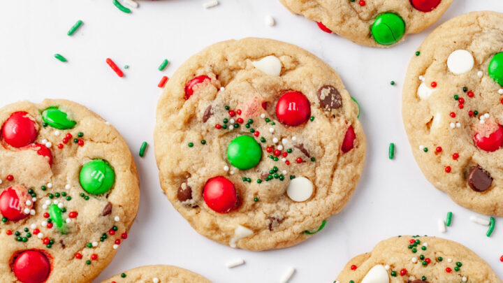 M&M Christmas Cookies (freezer friendly) - One Sweet Appetite