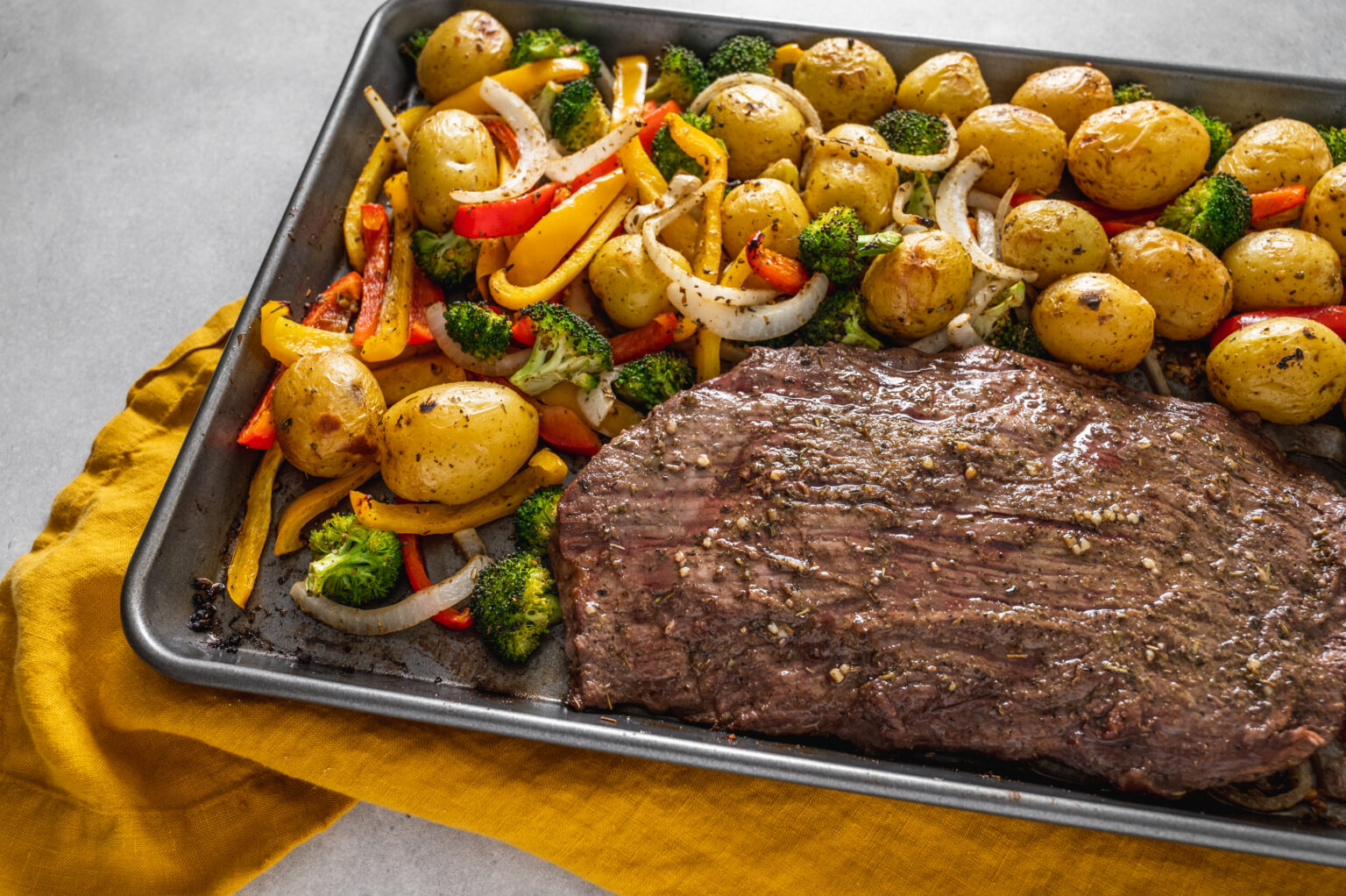 Sheet pan flank steak with veggies - Made It. Ate It. Loved It.